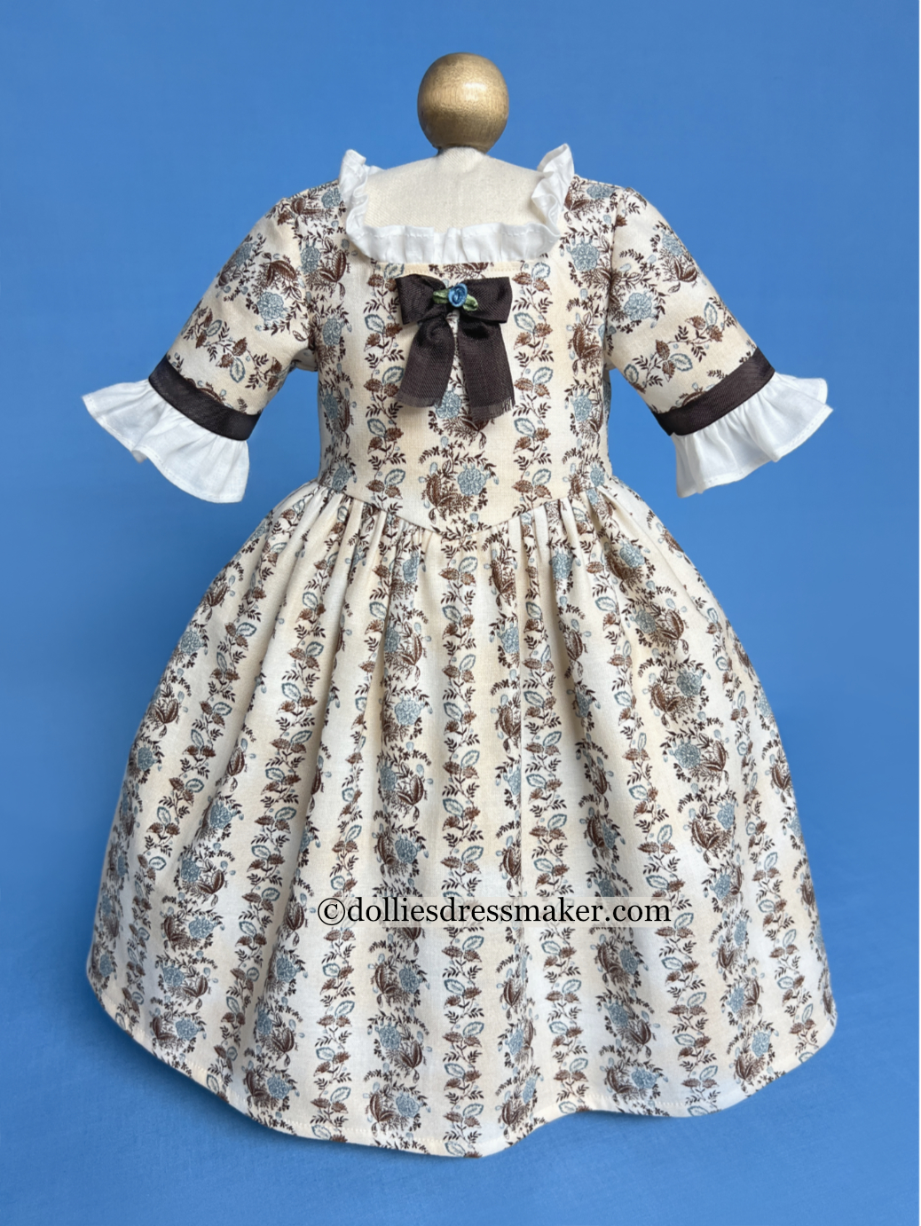 Reproduction Fabric Gown | American Girl Doll Felicity • Elizabeth