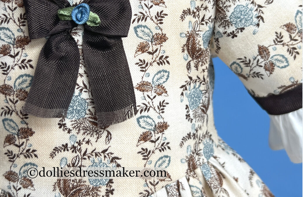 Reproduction Fabric Gown | American Girl Doll Felicity • Elizabeth