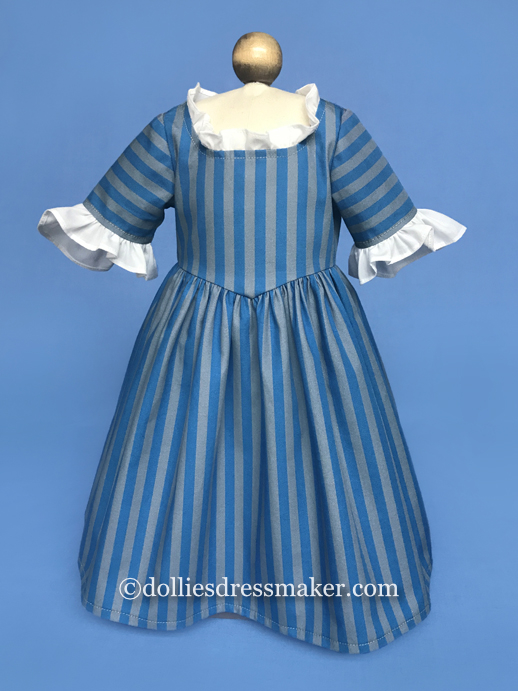 Stripe Gown | American Girl Doll Felicity | Inspired by book illustration from “Changes for Felicity”