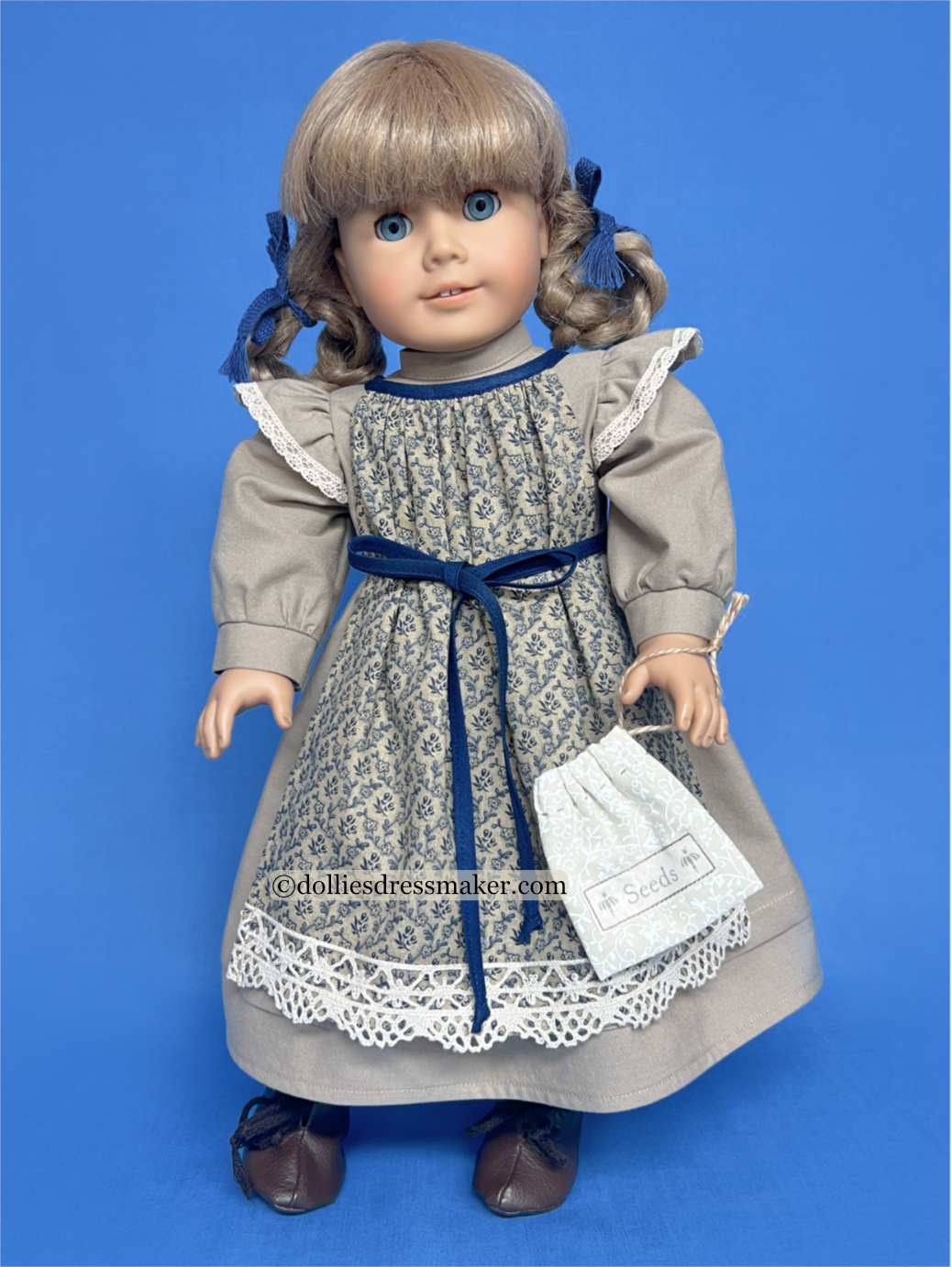 Dress, Apron and Seed Bag | American Girl Doll Kirsten