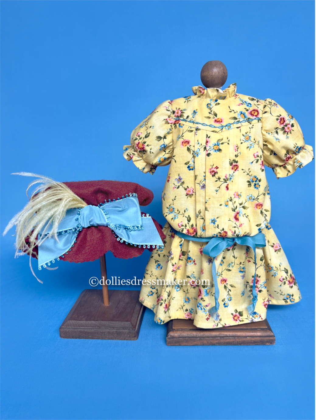 Floral Frock and Bonnet | American Girl Doll Samantha • Nellie