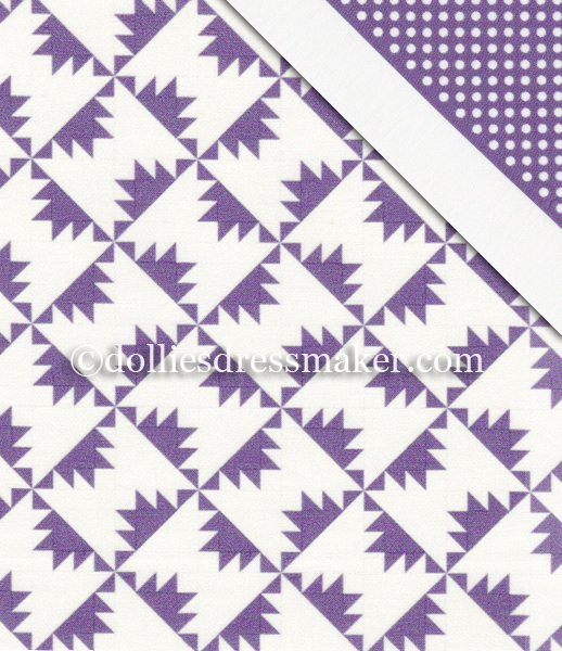 Petit Quilts • Cut and Sew Fabric Panel | Kansas Troubles Quilt in two sizes | COLOR OPTION: Purple