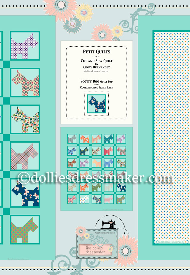 Petit Quilts Fabric Panel | Digital representation
