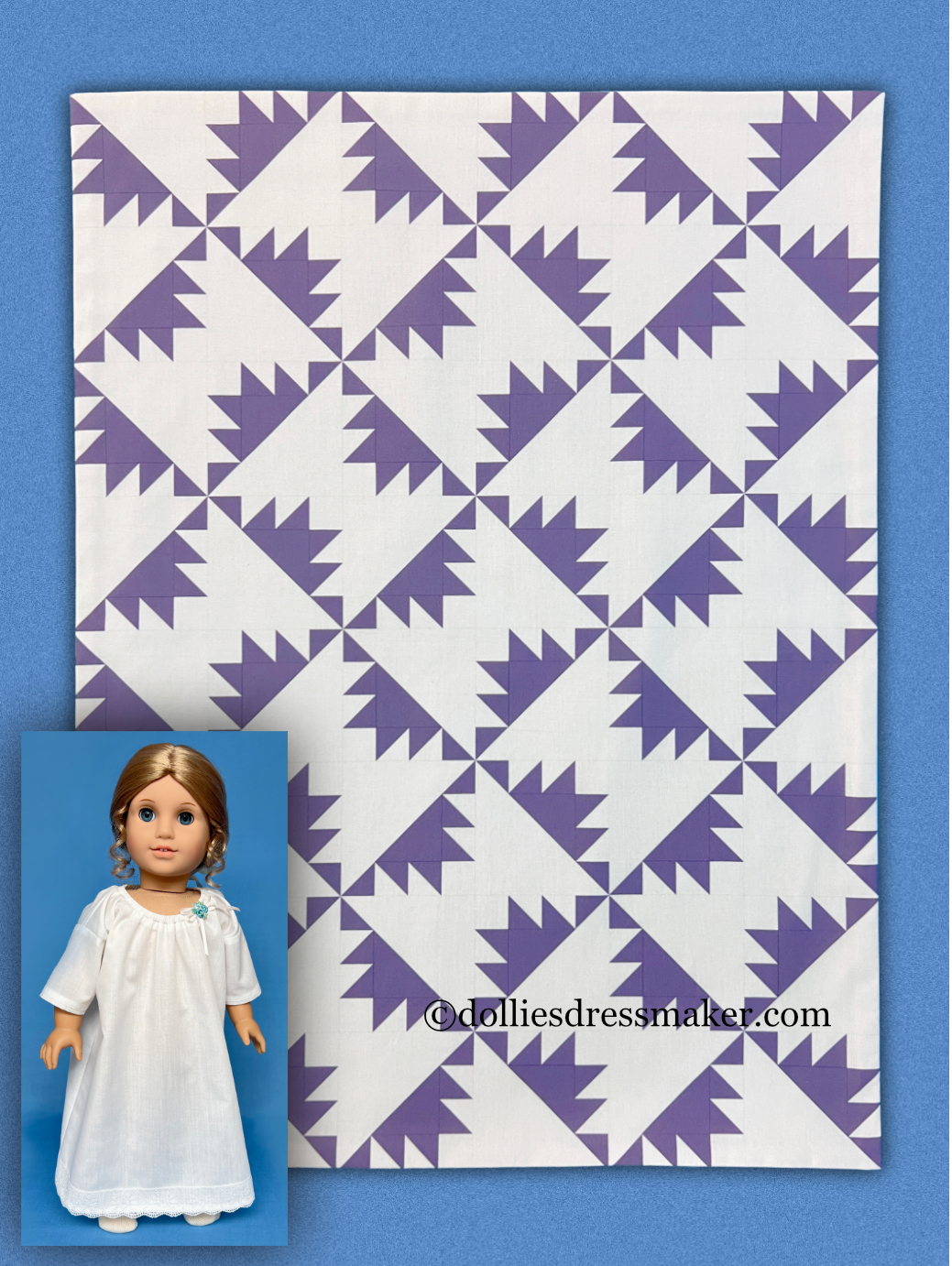 Petit Quilt and Nightgown | KANSAS TROUBLES | Purple